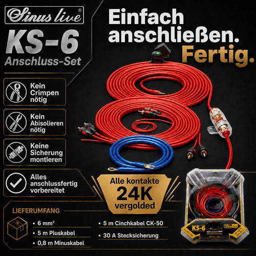 Sinuslive 6mm car hifi - 6mm²,
